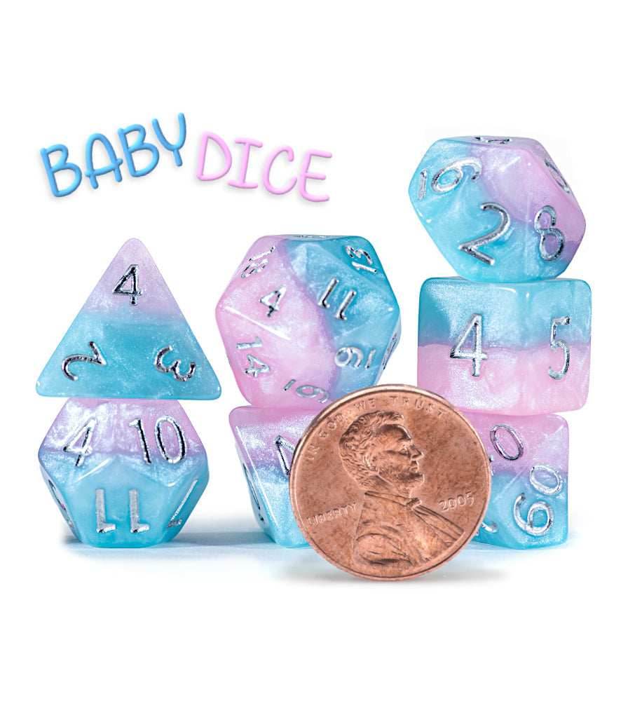 12mm Mighty Tiny Dice Set (7 Dice) - Baby Dice