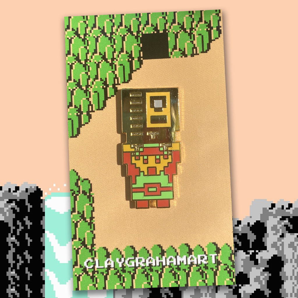 Golden Cartridge 1.5" Hard Enamel Pin