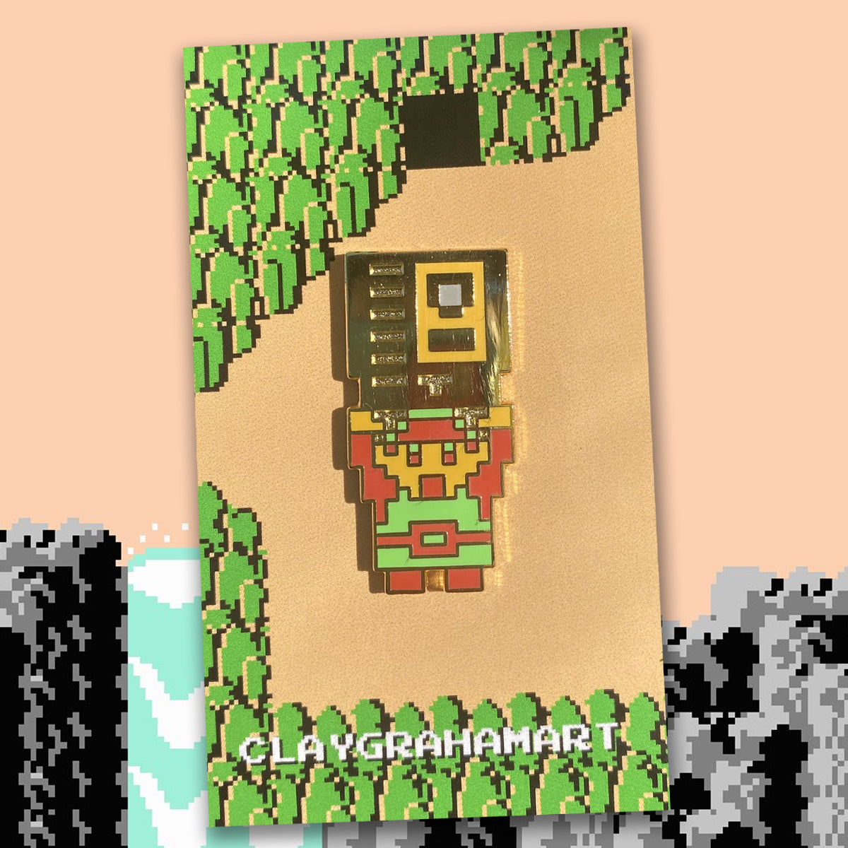 Golden Cartridge 1.5" Hard Enamel Pin