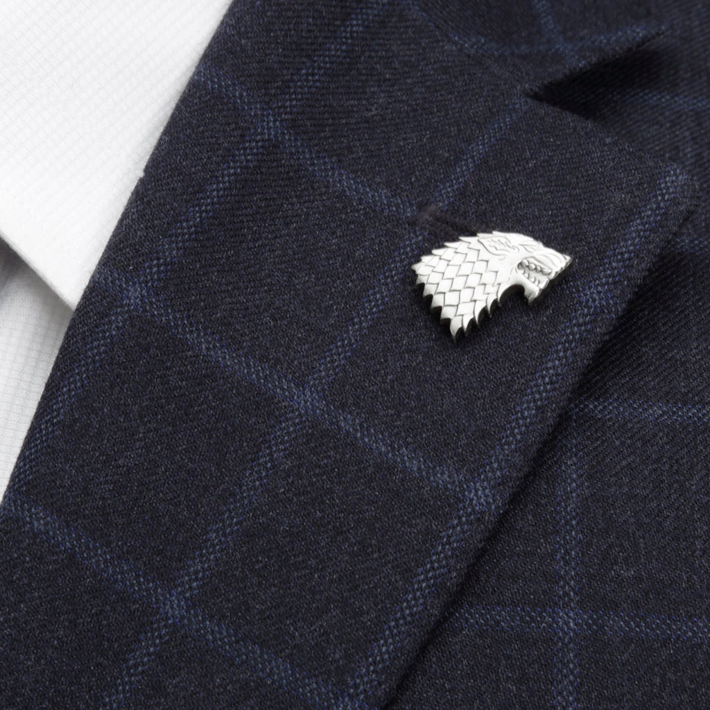 Game of Thrones Stark Direwolf Antiqued Lapel Pin