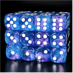 12-Piece Pip D6 Set - Purple and Blue Glitter