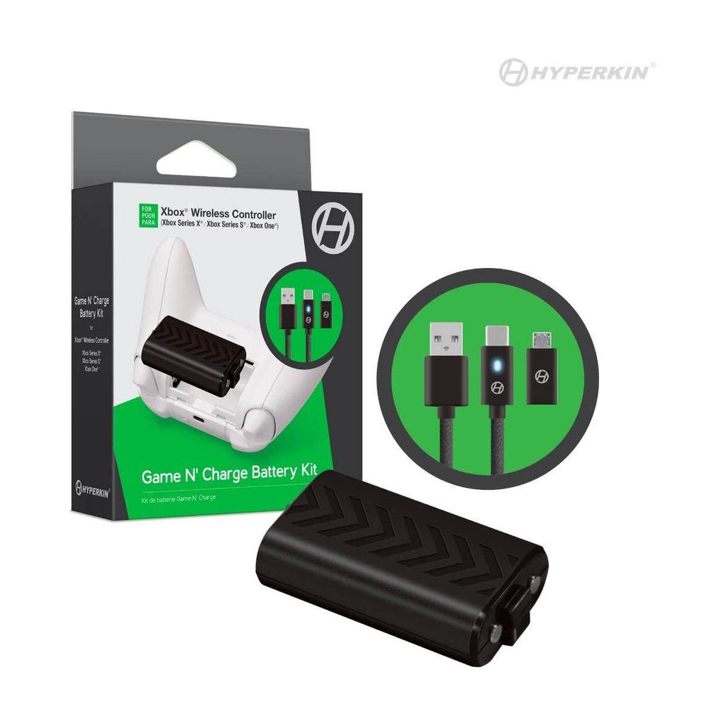 Game N' Charge Battery Kit (Black) Compatible With Xbox Series X® / Xbox Series S®/ Xbox One - Role-Players