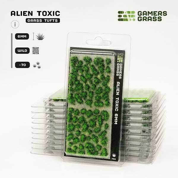 Gamers Grass Tufts: Alien Tufts- Toxic 6mm- Wild - 