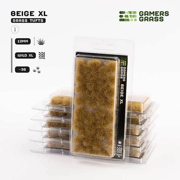 Gamers Grass Tufts: Beige XL 12mm- Wild XL - 