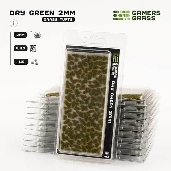 Gamers Grass Tufts: Dry Green 2mm- Wild - 