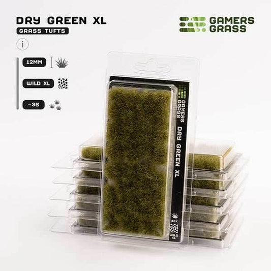 Gamers Grass Tufts: Dry Green XL 12mm- Wild XL - 