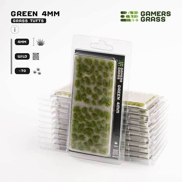 Gamers Grass Tufts: Green 4mm- Wild - 