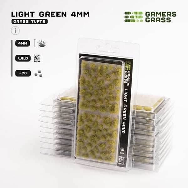 Gamers Grass Tufts: Light Green 4mm- Wild - 