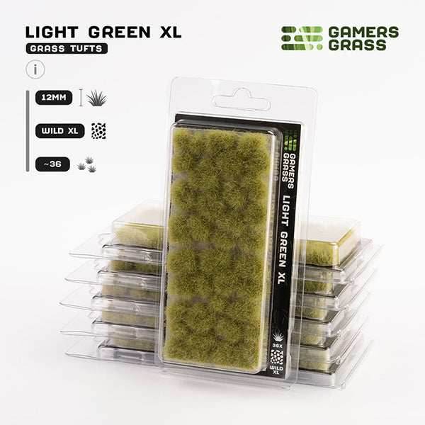 Gamers Grass Tufts: Light Green XL 12mm- Wild XL - 