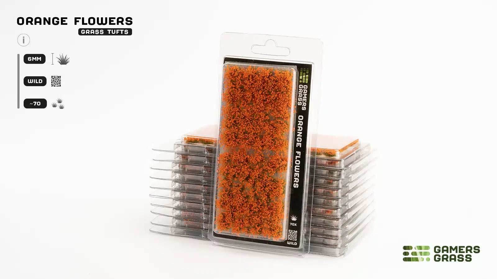 Gamers Grass Tufts: Orange Flowers- Wild - 