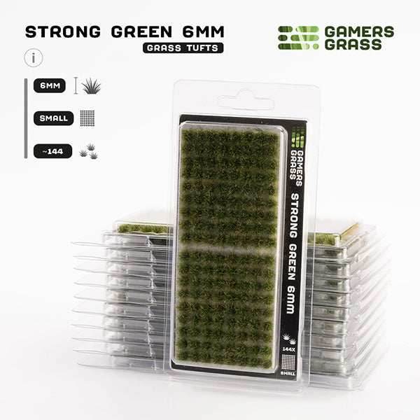 Gamers Grass Tufts: Strong Green 6mm - Small - 