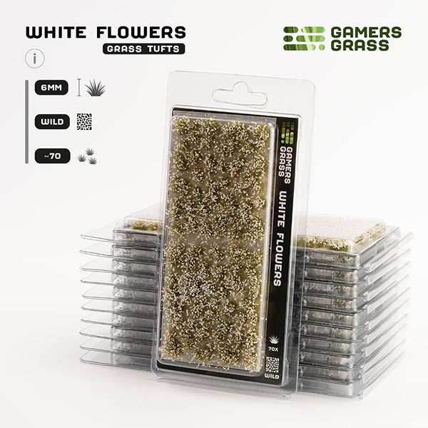 Gamers Grass Tufts: White Flowers- Wild - 