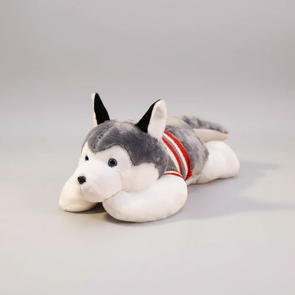Giant Husky Plush Toy – Soft Dog Body Pillow Stuffed Animal