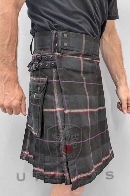Standard Midnight Sea Tartan Utility Kilt - 30 / 22