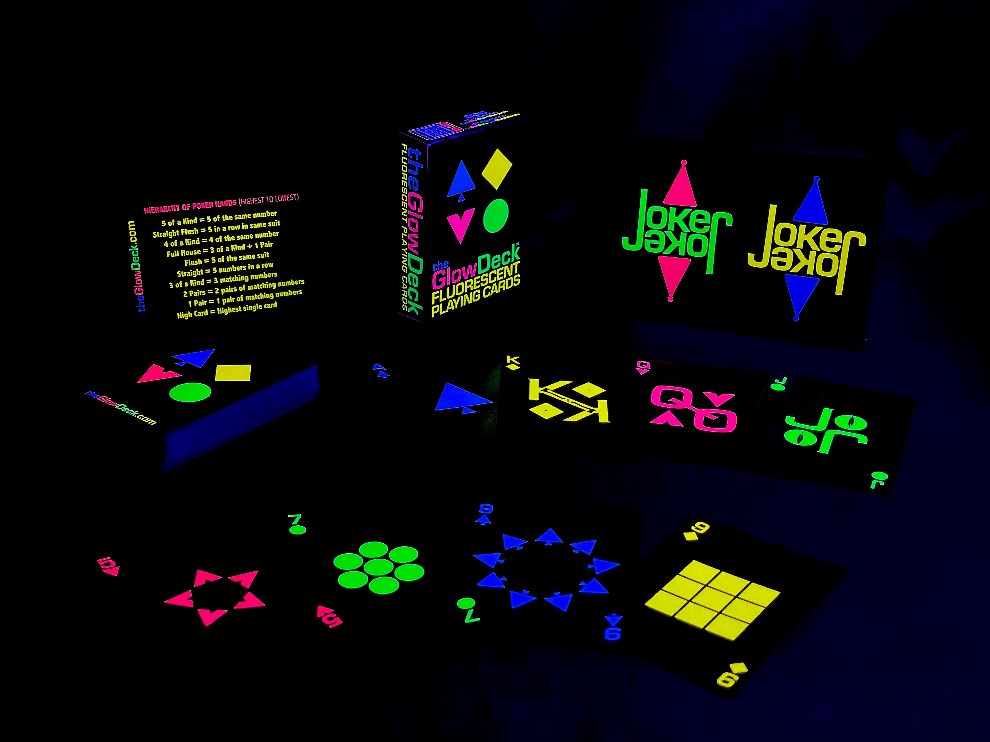 GlowDeckTM Fluorescent Playing Cards -🏆🏆 Top Holiday Toy by Toy Insider🏆🏆