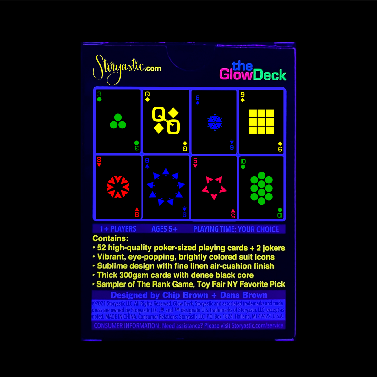 GlowDeckTM Fluorescent Playing Cards -🏆🏆 Top Holiday Toy by Toy Insider🏆🏆