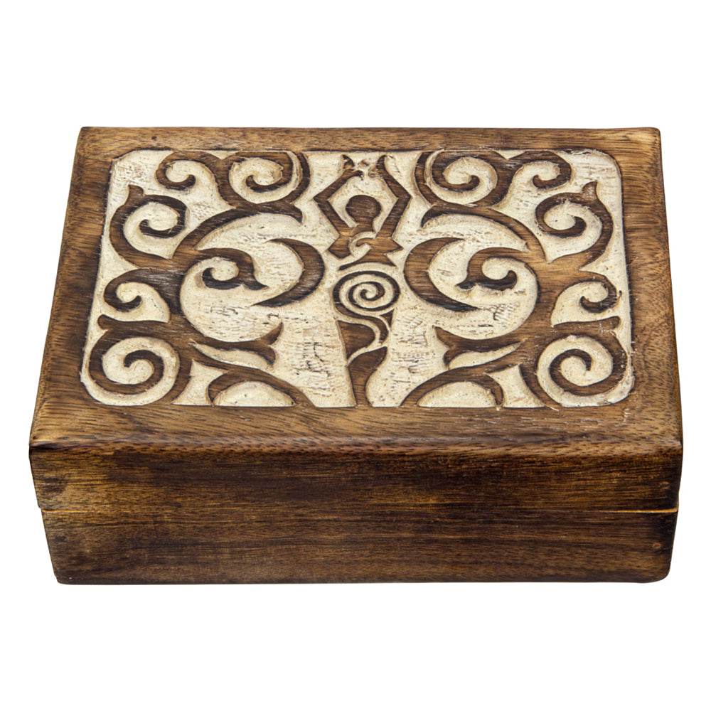 Mango Wood Box - Goddess 7" x 5"