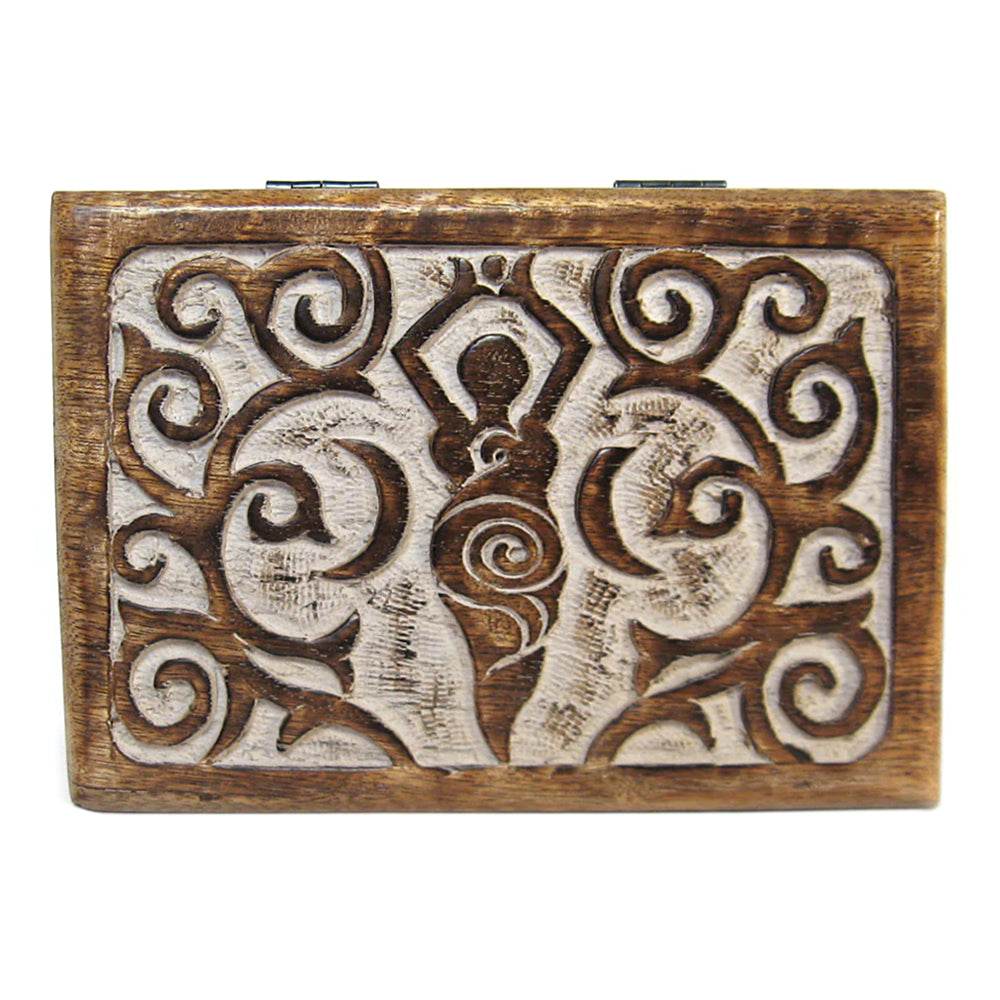 Mango Wood Box - Goddess 7" x 5"