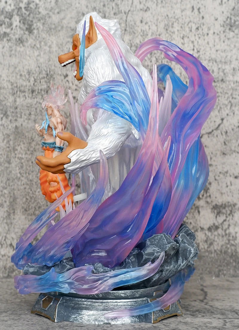 Goku and Great Ape Ultra Instinct LED Anime Figure, Dragon Ball Super Action Figurines PVC Statue 32 CM