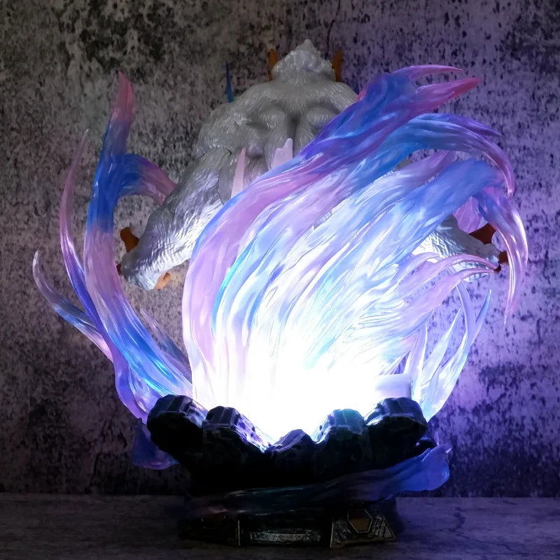 Goku and Great Ape Ultra Instinct LED Anime Figure, Dragon Ball Super Action Figurines PVC Statue 32 CM