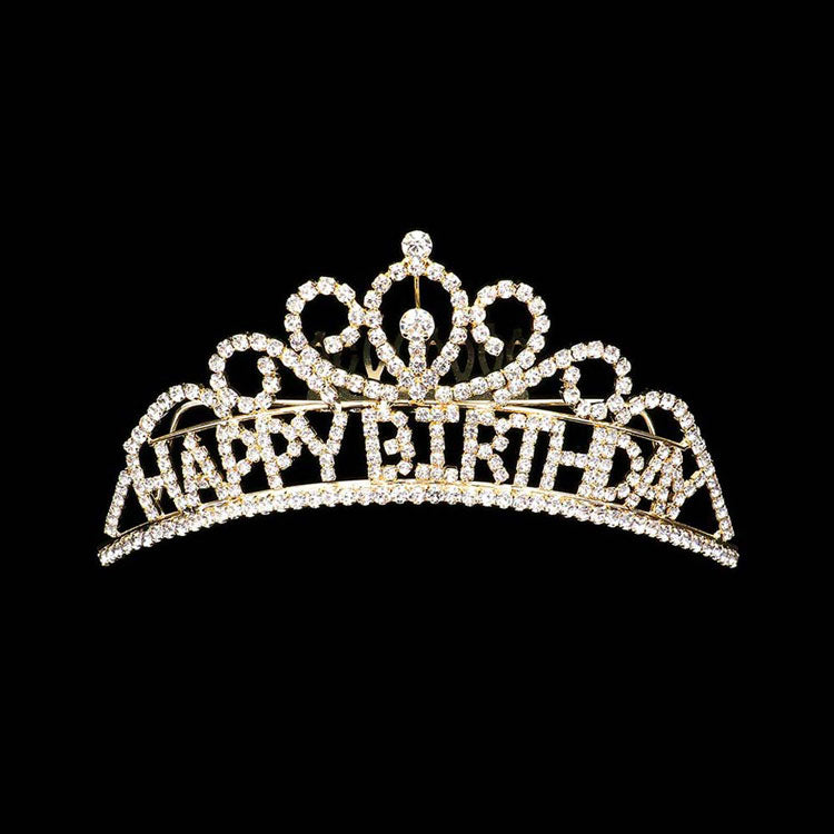Happy Birthday Rhinestone Party Tiara