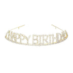 Happy Birthday Rhinestone Pave Party Tiara
