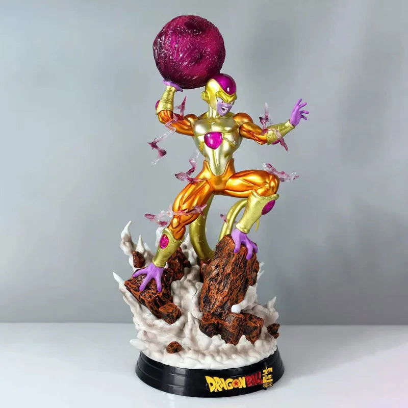 Golden Frieza Death Ball Anime Figure, Dragon Ball Super Oversized Statue DGZ Figurines Collectible 48 CM