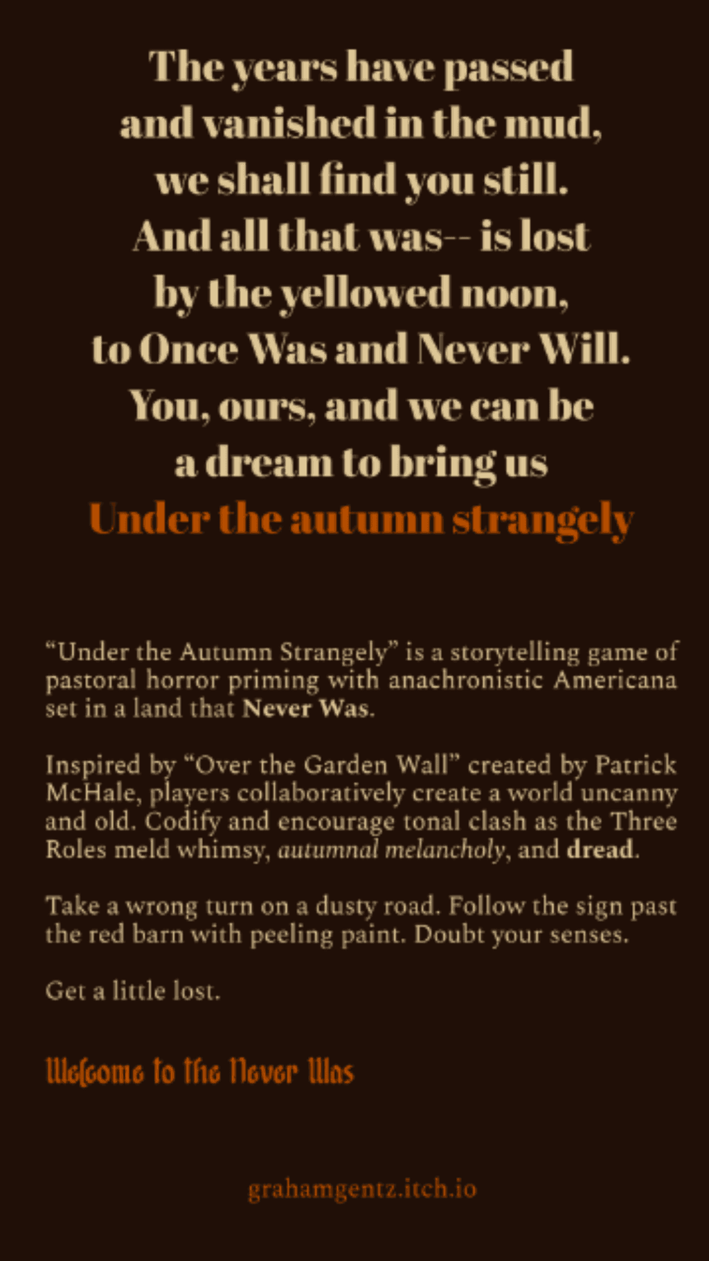 Under the Autumn Strangely - 