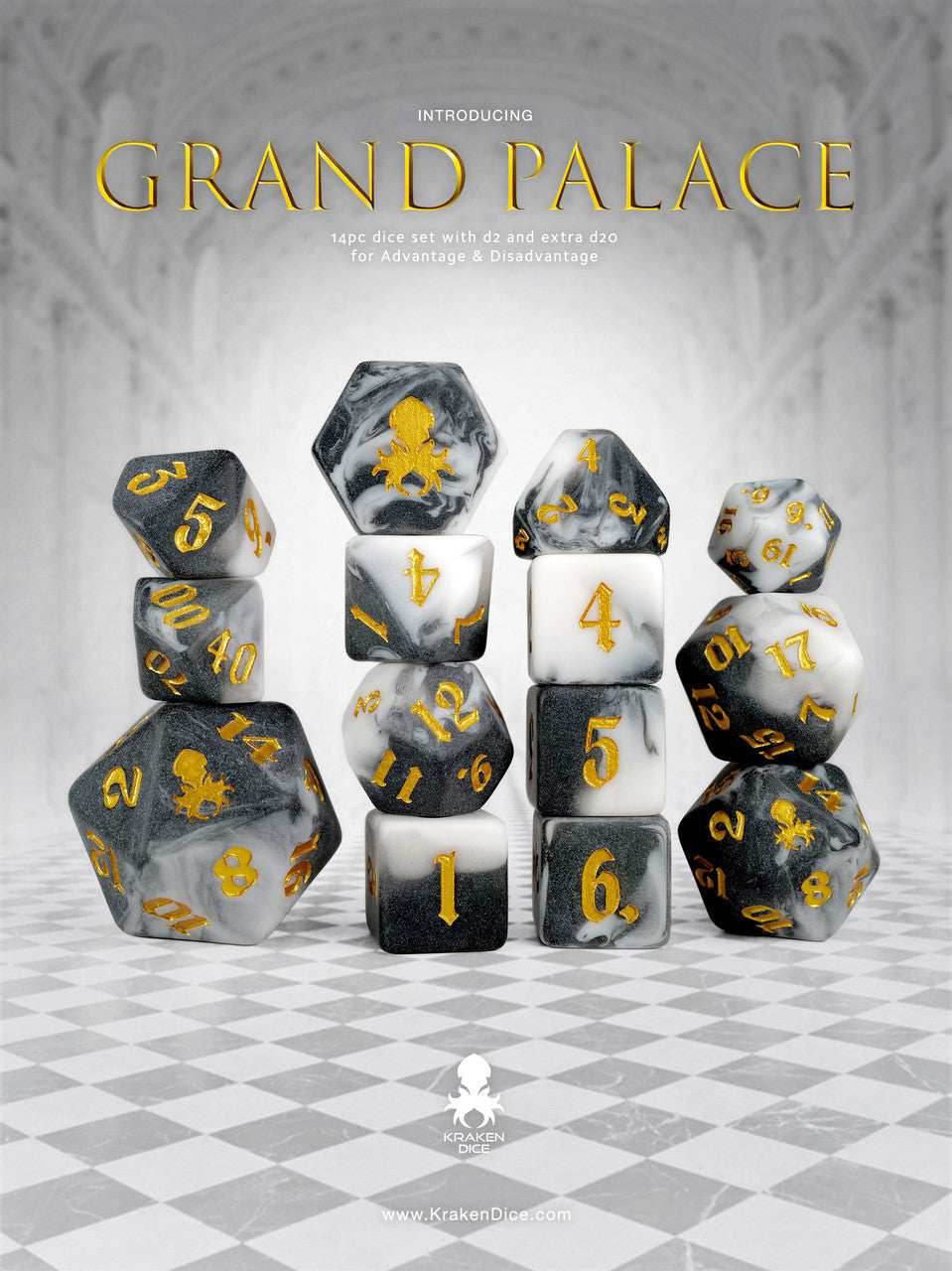 Kraken Dice Matte Dice Sets for TTRPGS - Grand Palace