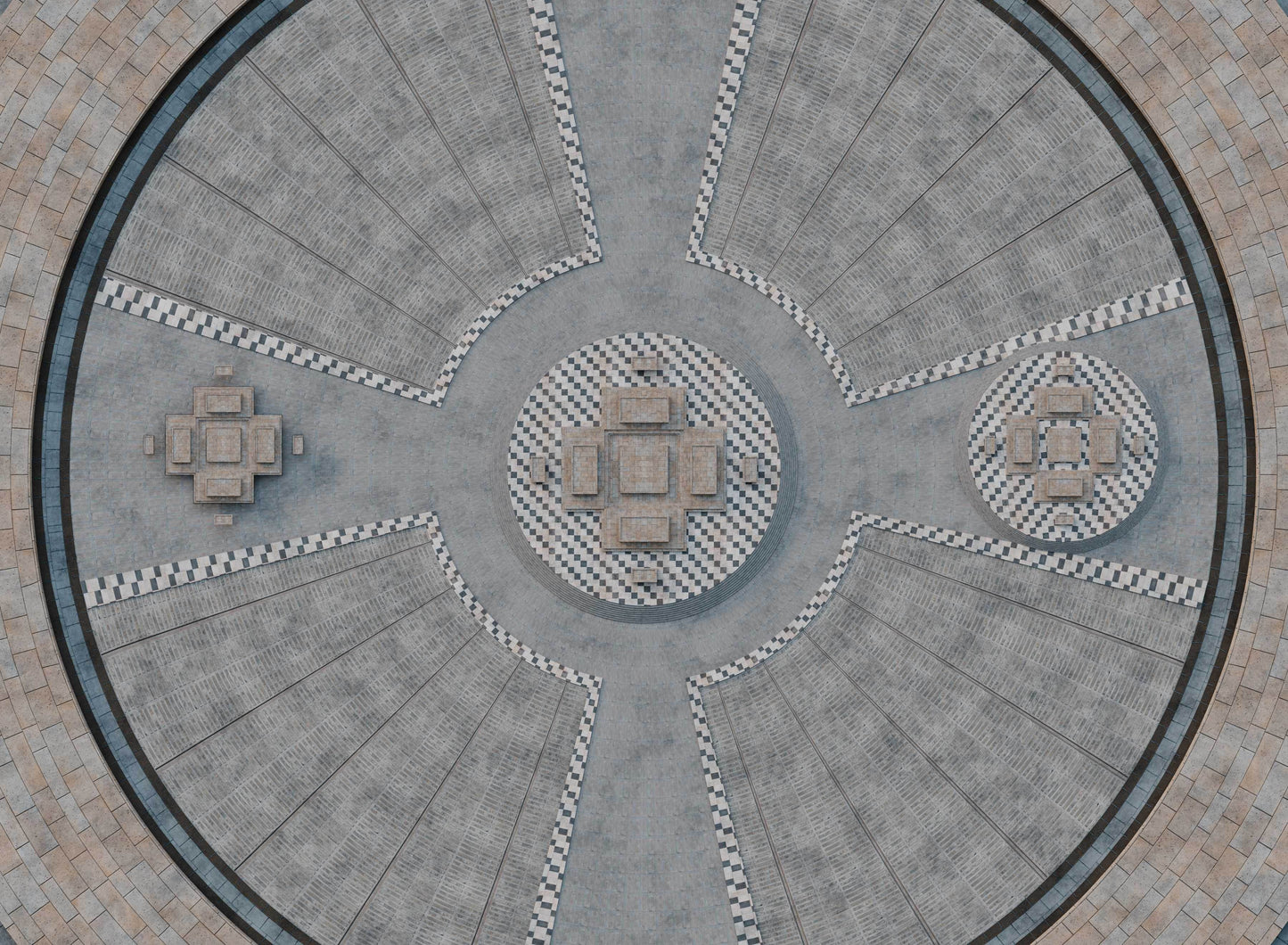 Grand Concourse - Neoprene Battle Mat - Warhammer, AoS, 40K, MCP, Shatterpoint, Legion, More - 44x60