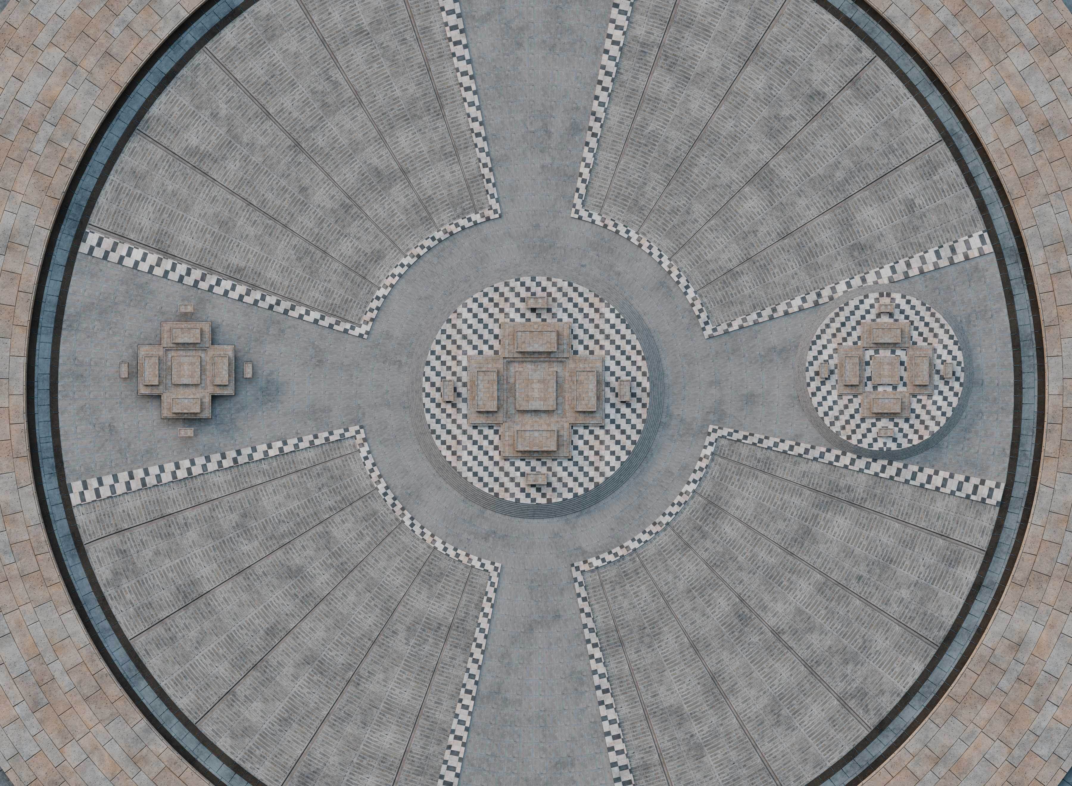 Grand Concourse - Neoprene Battle Mat - Warhammer, AoS, 40K, MCP, Shatterpoint, Legion, More - 44x60