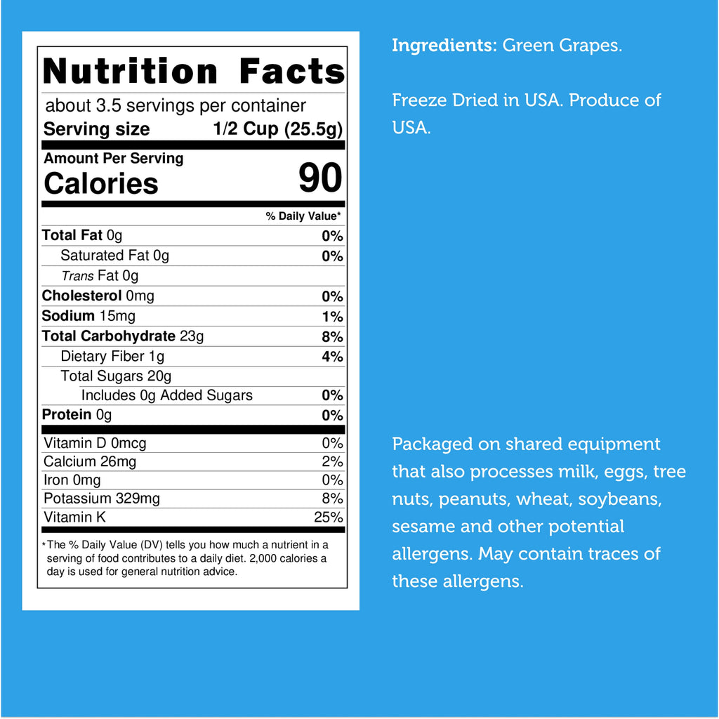 Freeze Dried Green Grapes