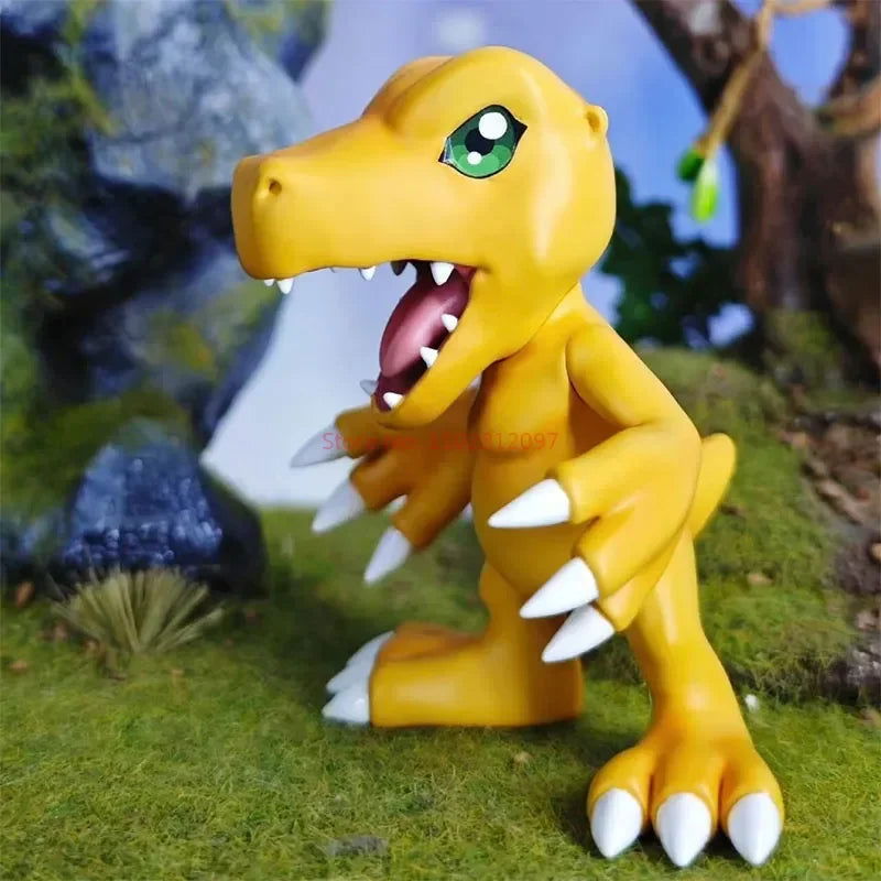 Greymon and Agumon Anime Figures, Digimon Gk Figurines Action Collectible Model Toys 12cm
