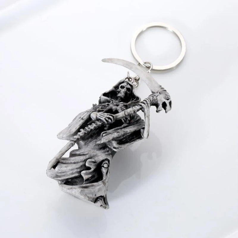 Keychain For Men Skull Zombie Undead Snare Scary Fashion Funny Cute Cartoon Car Bag KeyRing Jewelry Gift