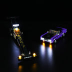 LEGO Mopar Dodge SRT Top Fuel Dragster and 1970 Dodge Challenger T/A #76904 Light Kit