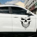 Large Reflective Skull Head Car Decal | 23.2" x 20.9" Vinyl Sticker for Cars, Trucks & Bikes