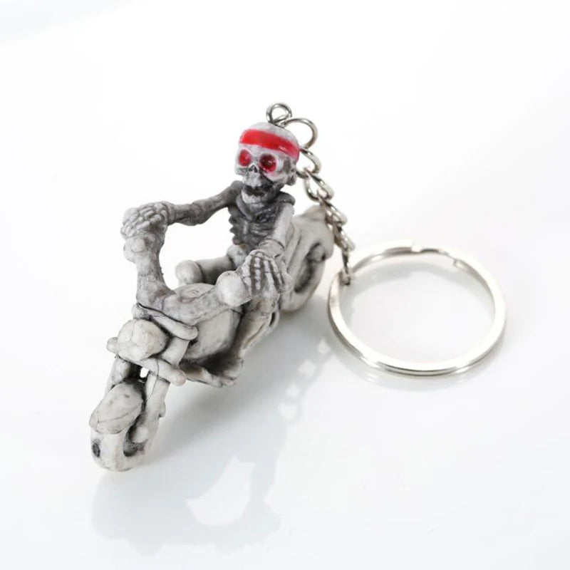 Keychain For Men Skull Zombie Undead Snare Scary Fashion Funny Cute Cartoon Car Bag KeyRing Jewelry Gift