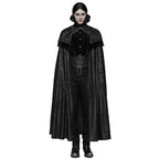 PUNKRAVE WY-1079 Gothic Cloak Long Coat Wool Jacket Men's
