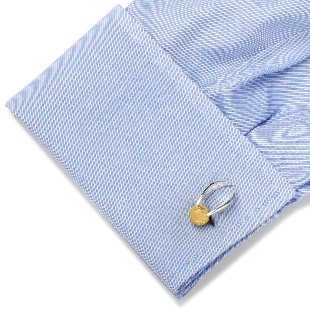 Harry Potter Golden Snitch 3D Cufflinks