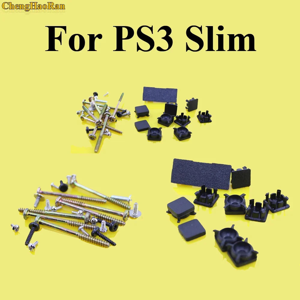 PS3 Slim Screw and Rubber Feet Set | Replacement Repair Kit