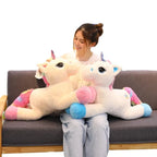 Rainbow Unicorn Plush Toy – Soft Kawaii Stuffed Animal Pillow