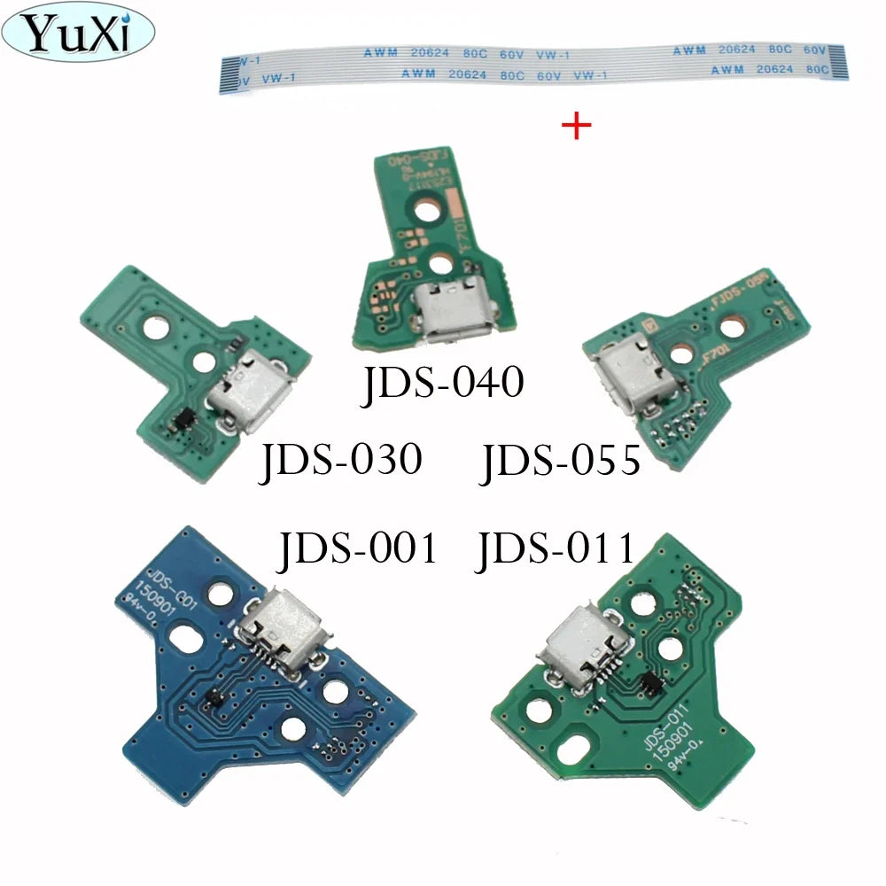 PS4 Controller Charging Port Replacement Board | Micro USB Socket with Flex Cable