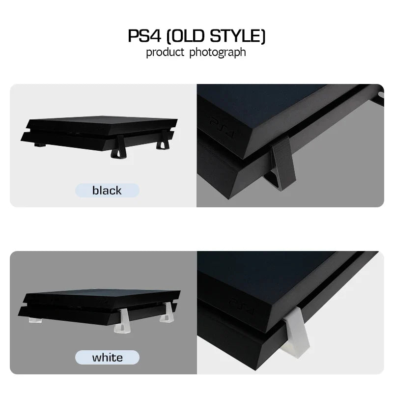 DATA FROG Cooling Feet Stand for PS4 Slim Pro | Horizontal Holder with Anti-Slip Design
