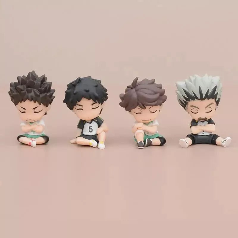 Haikyu Chibi Kawaii Anime Figurines, Wakatoshi Hajime Kotaro Toru Anime Figures 2 in