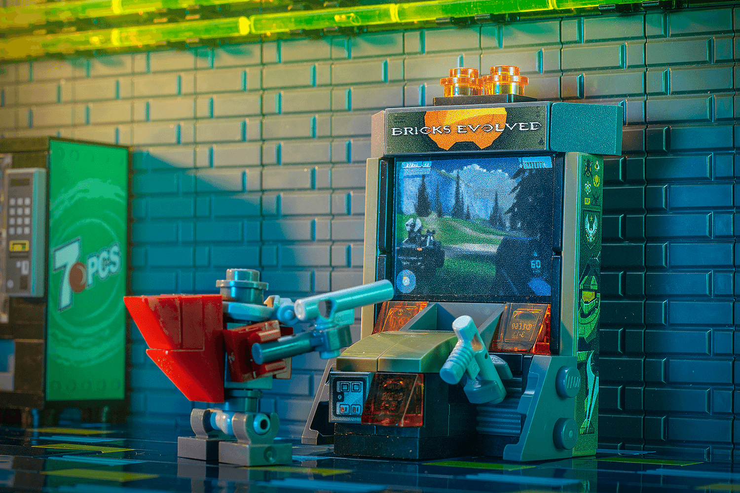 Custom Bricks Evolved Shooter Arcade Game made using LEGO parts - 