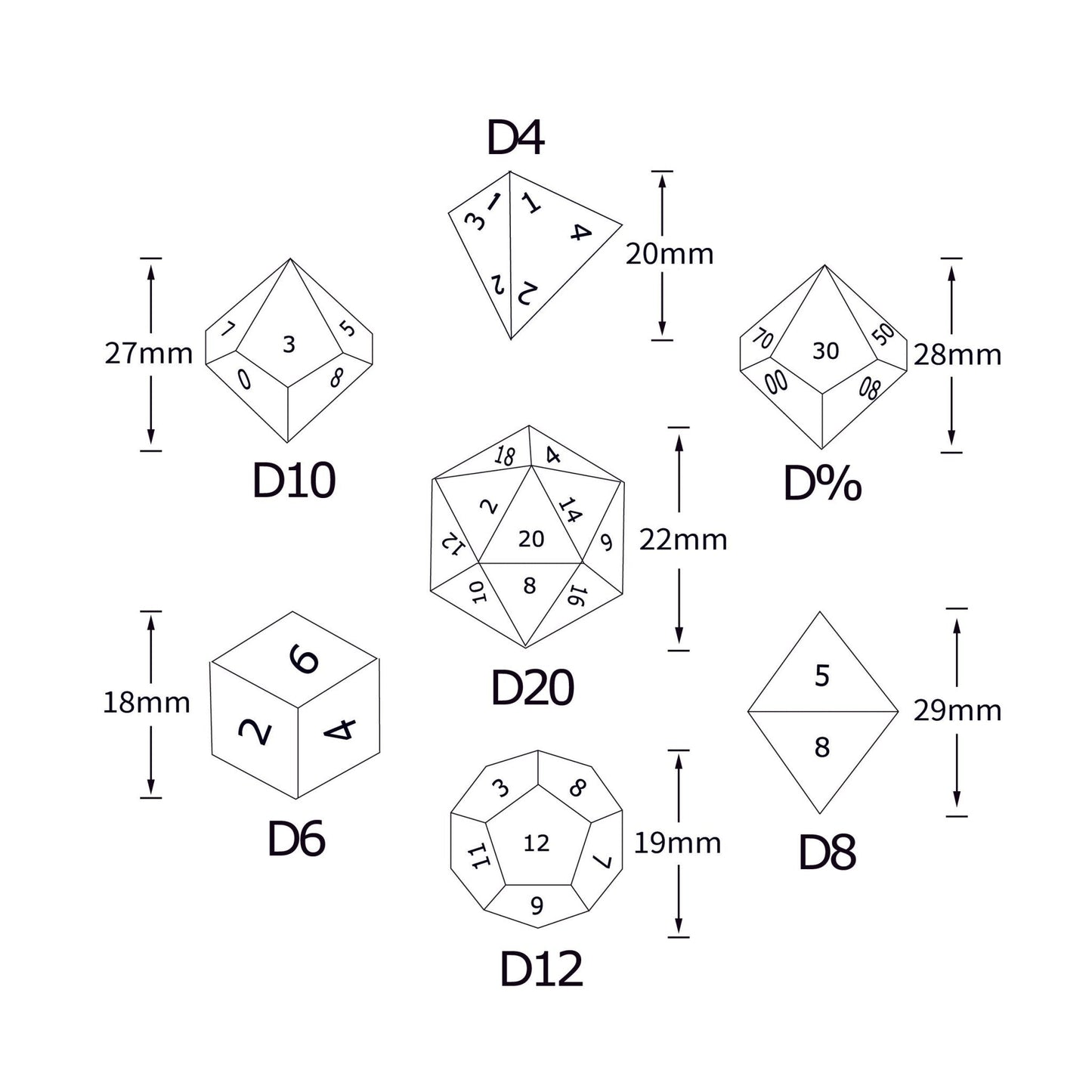 Dynamic Music Black Cat Light Blue Glitter Resin DND Dice Set