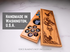 Gothic Raven | Engraved Dual Hex Dice Vault