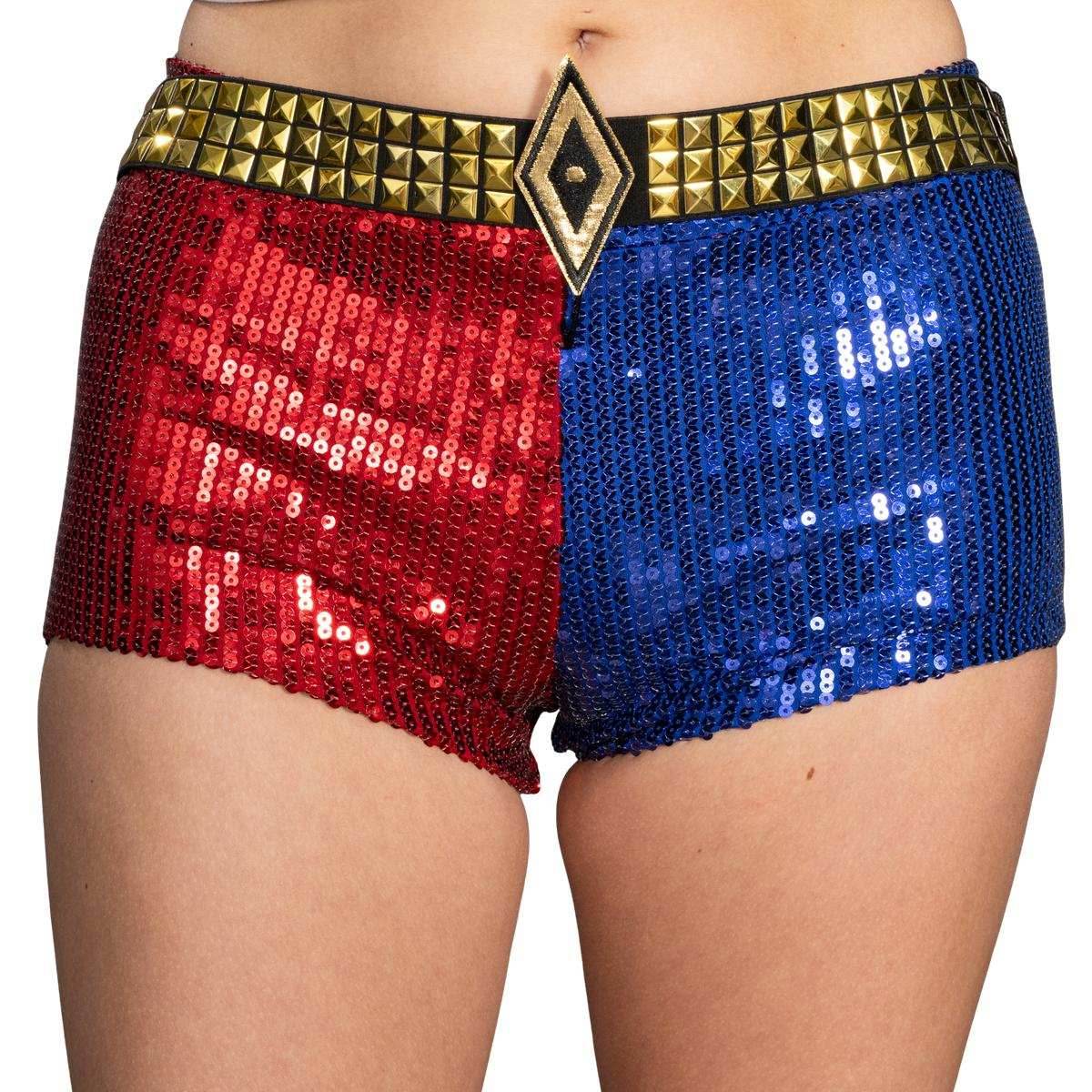 SS Movie Replica Harley Quinn Halloween Cosplay Costume Shorts with Belt - XS