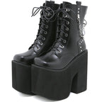 Platform Boots Metal Chain Goth Punk Women's