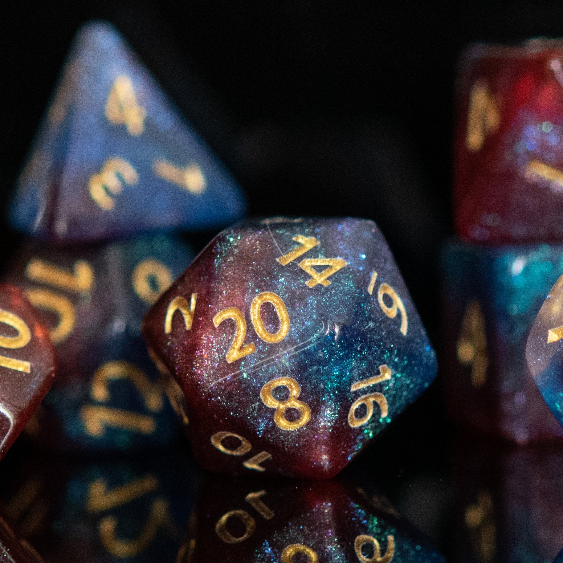Helix Galaxy Acrylic Dice Set